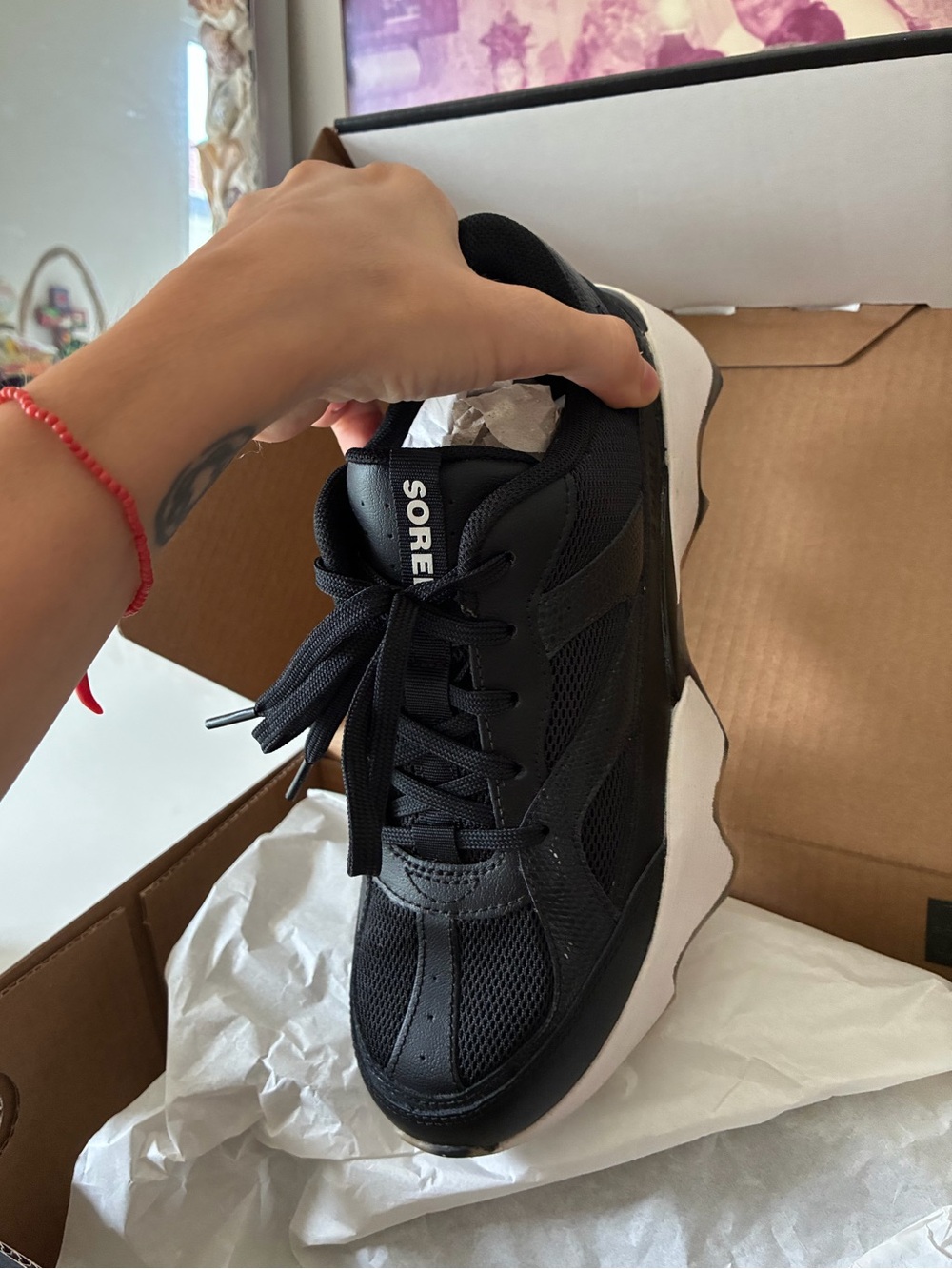Sorel Kinetic Array Sneaker in Black Sea Salt - Picture 4 of 9